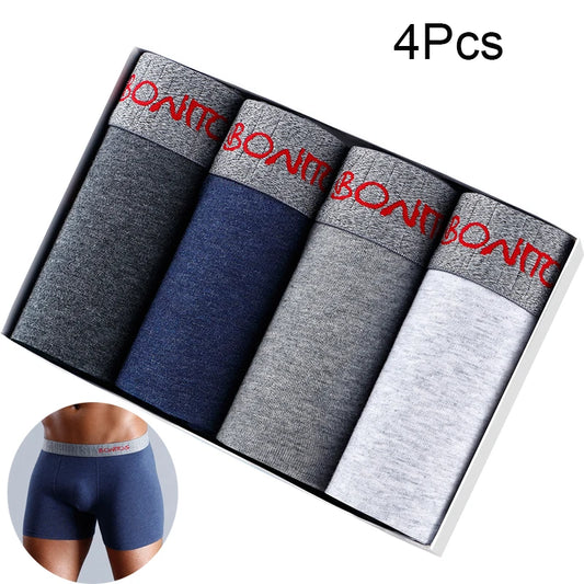 4PCS Men’s Cotton Boxers – Soft