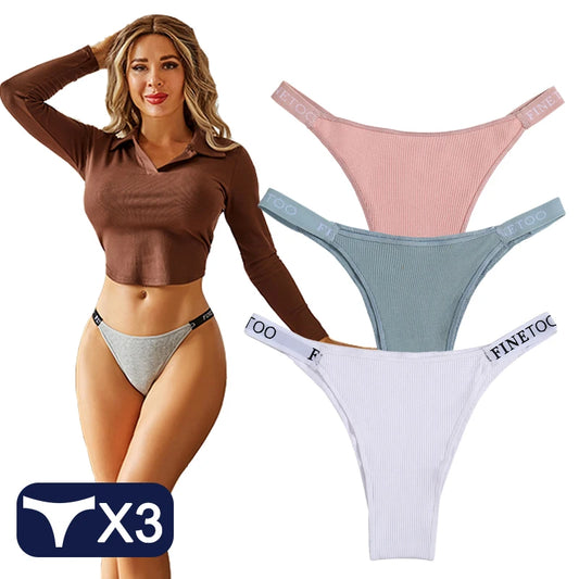 3PCS/Set Women Cotton Panties Briefs